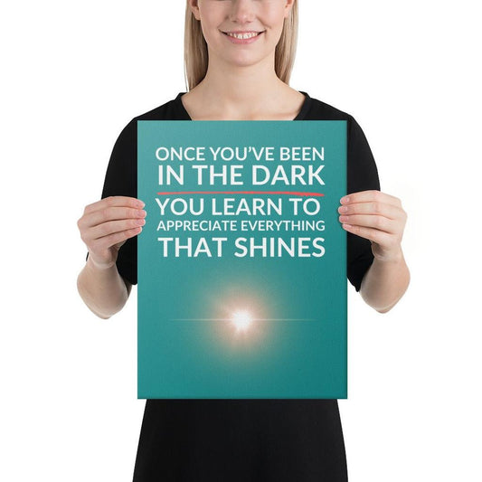 Everything That Shines – Hope in the Dark Canvas Print