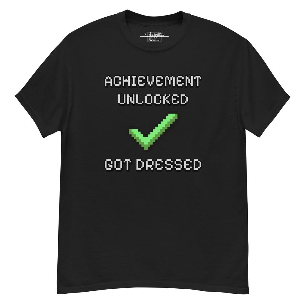 Achievement Unlocked: Got Dressed - Retro Pixel T-Shirt