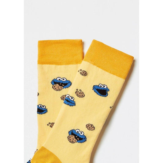 Cookie Monster Yellow Socks - 100% Organic Cotton