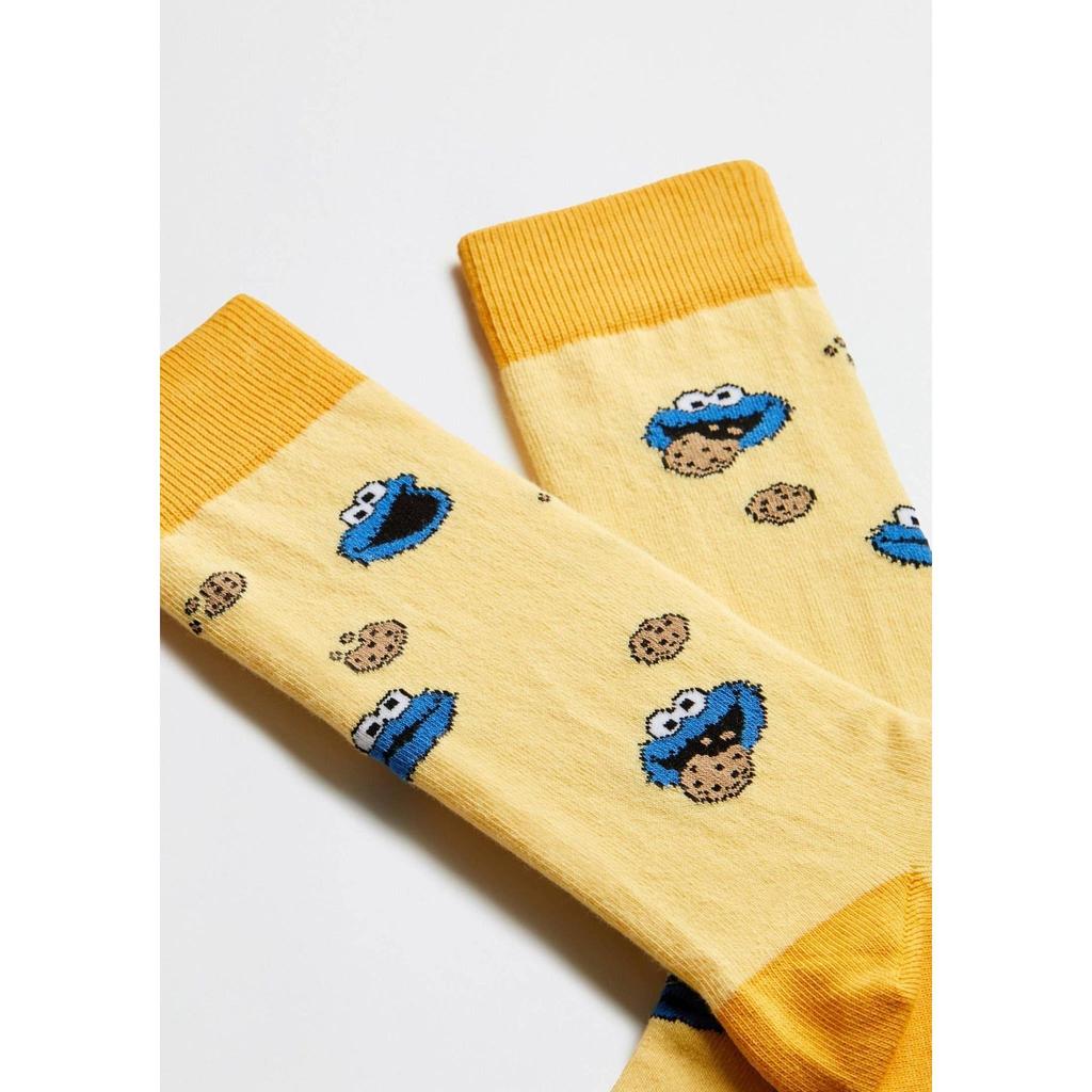 Cookie Monster Yellow Socks - 100% Organic Cotton