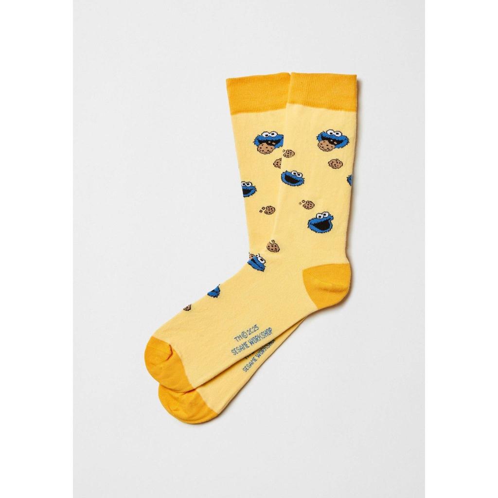 Cookie Monster Yellow Socks - 100% Organic Cotton