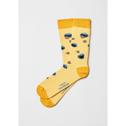 Cookie Monster Yellow Socks - 100% Organic Cotton