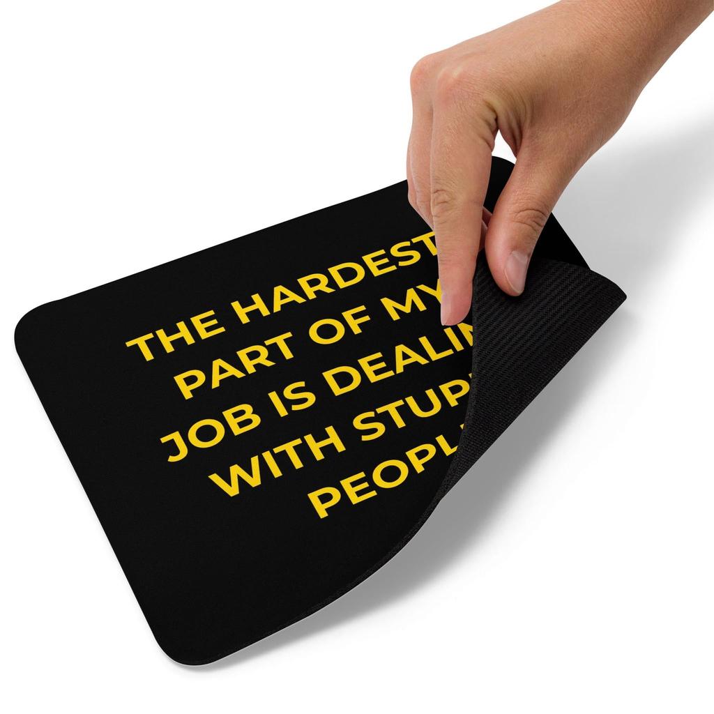 Dealing With Stupid People... Black Mouse Mat