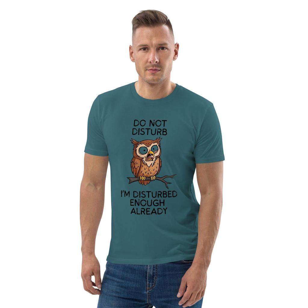 Emotionally Disturbed Owl Organic T-Shirt