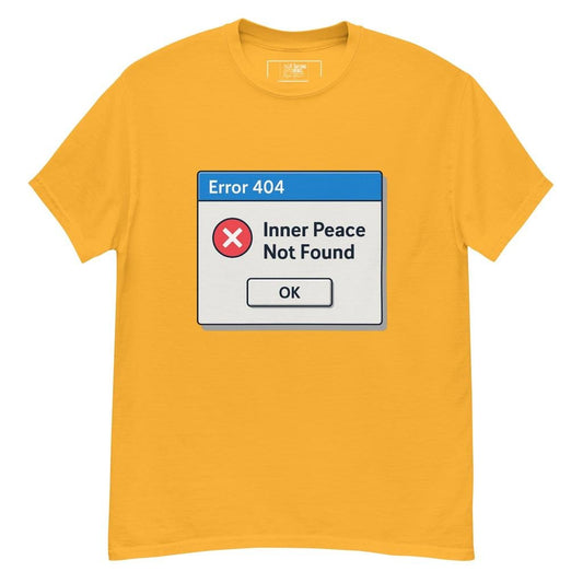 Error 404: Inner Peace Not Found - Retro Pixel T-Shirt