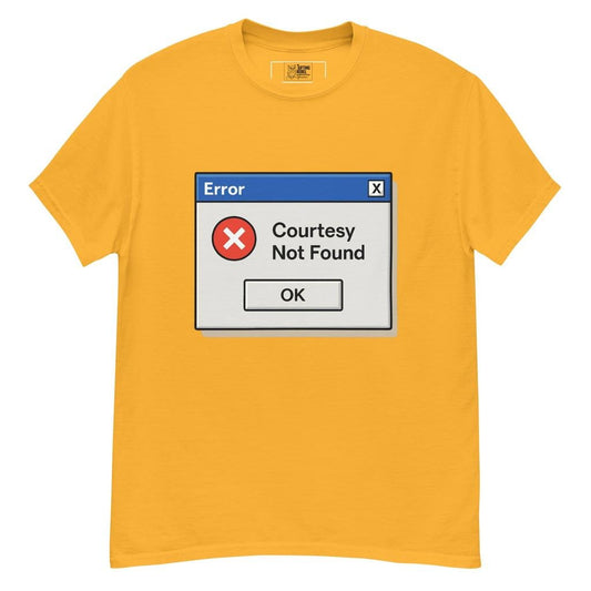 Error: Courtesy Not Found - Retro Pop-Up T-Shirt