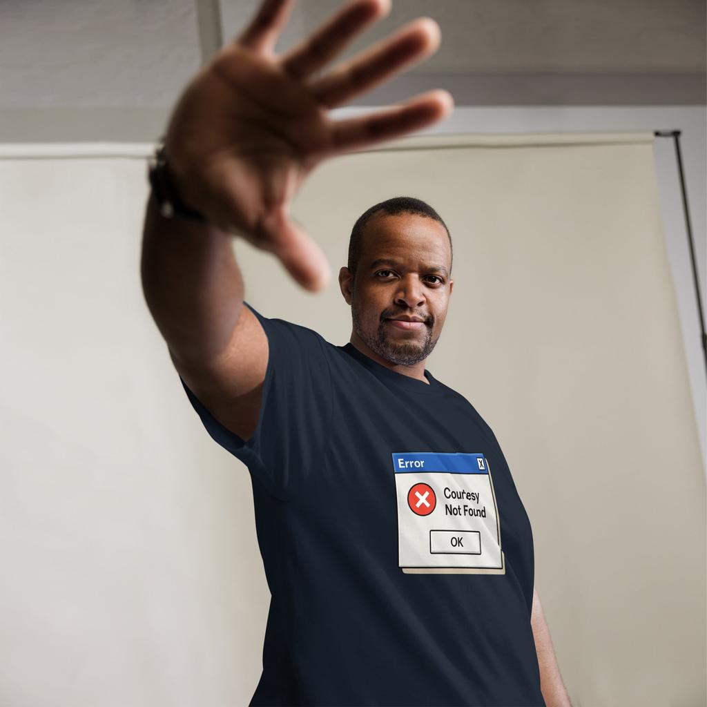 Error: Courtesy Not Found - Retro Pop-Up T-Shirt