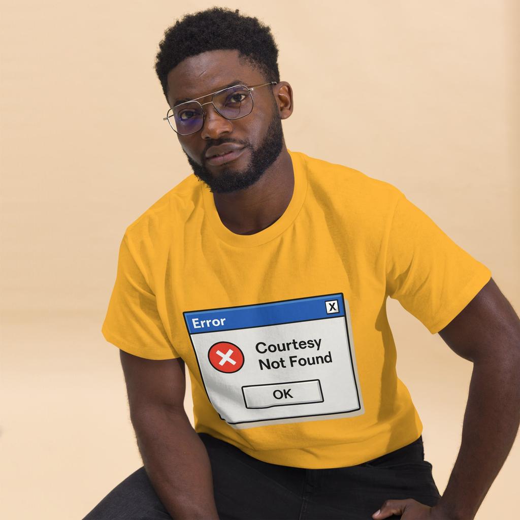 Error: Courtesy Not Found - Retro Pop-Up T-Shirt
