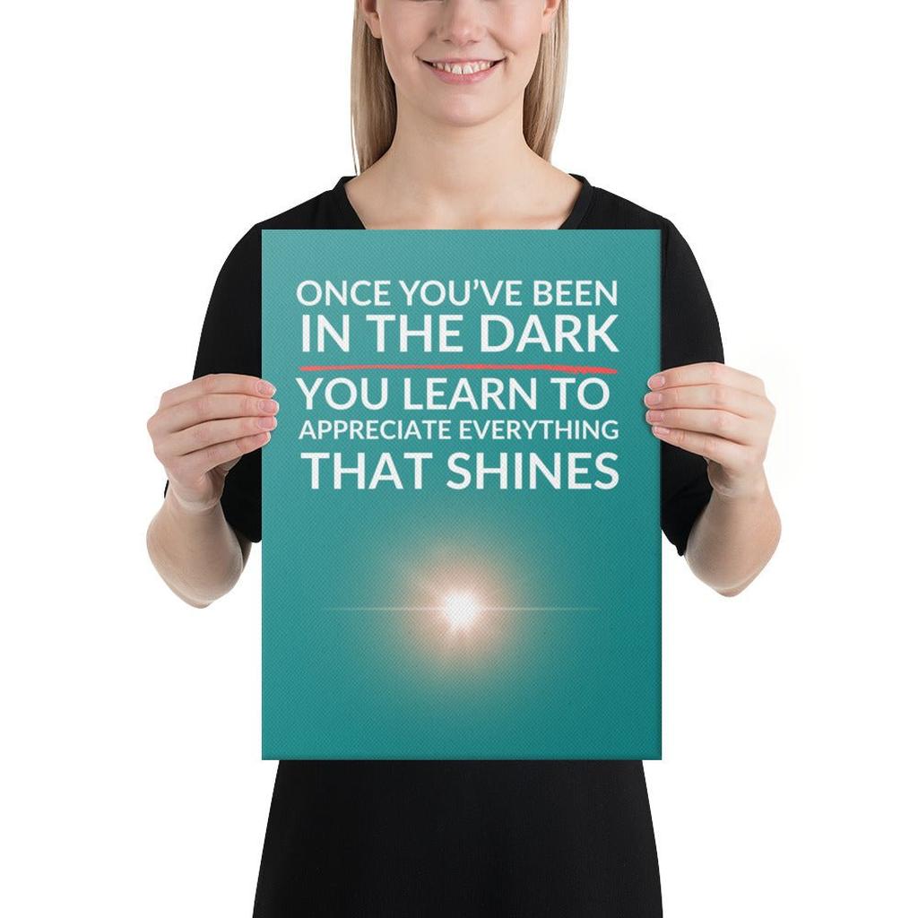 Everything That Shines – Hope in the Dark Canvas Print