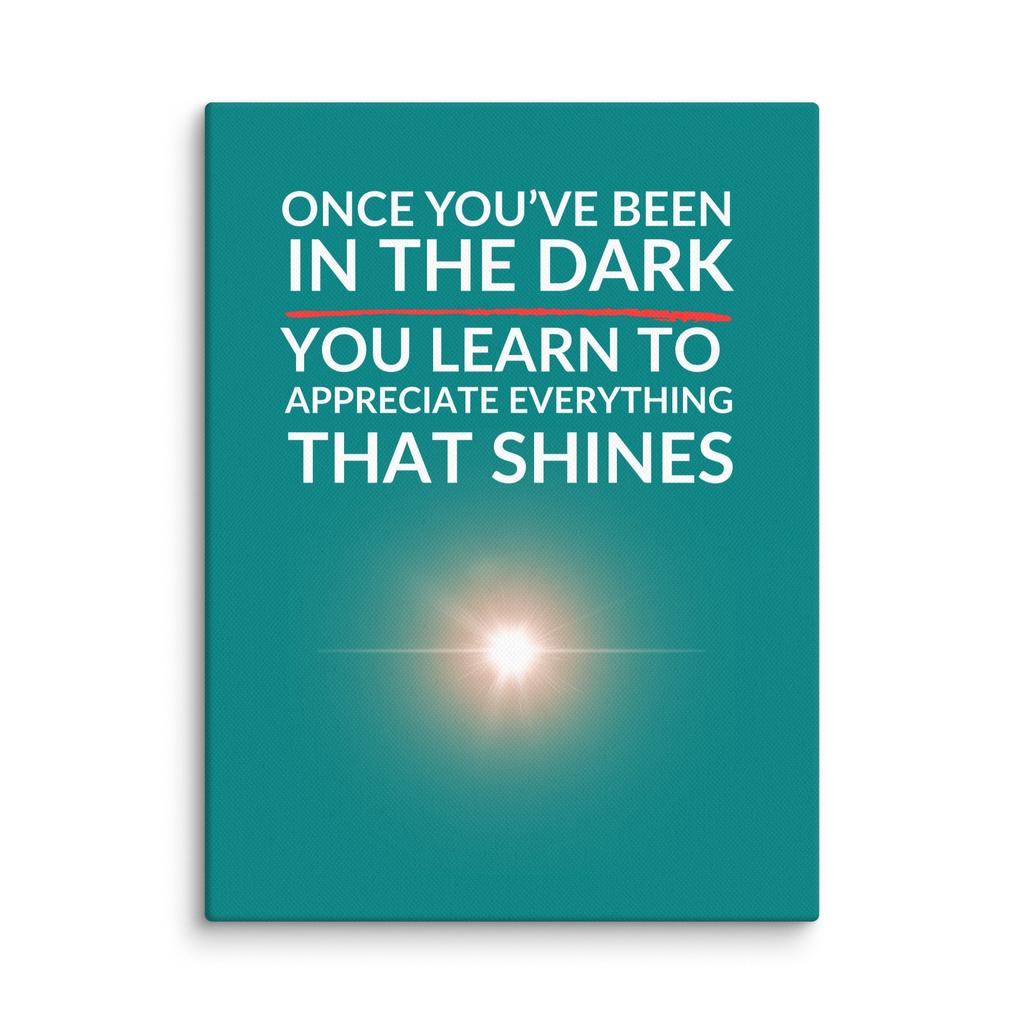 Everything That Shines – Hope in the Dark Canvas Print