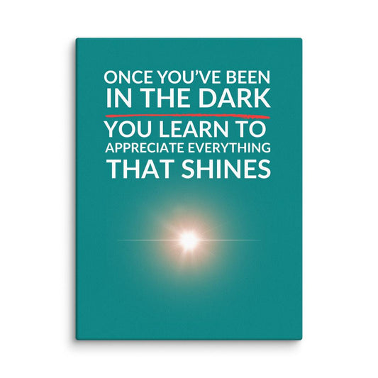 Everything That Shines – Hope in the Dark Canvas Print