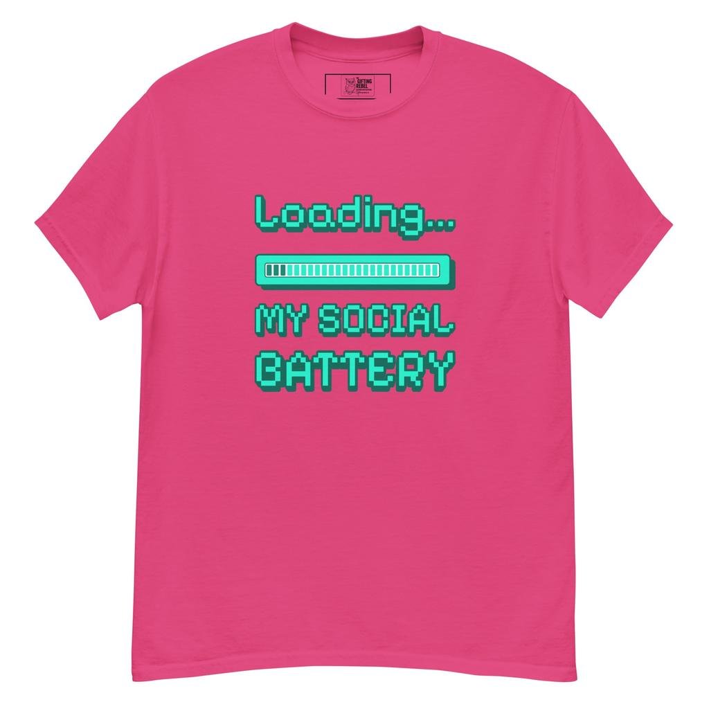 Loading… My Social Battery - Retro Pixel Tee
