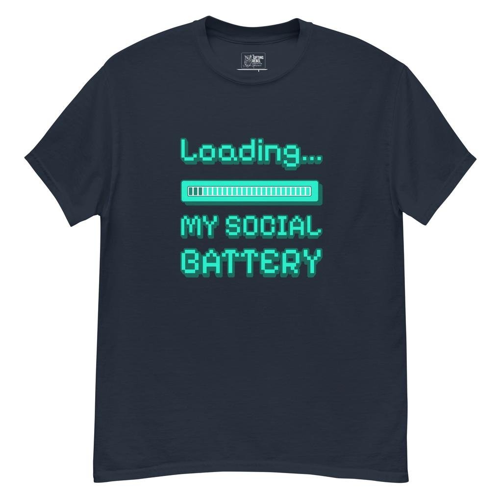 Loading… My Social Battery - Retro Pixel Tee