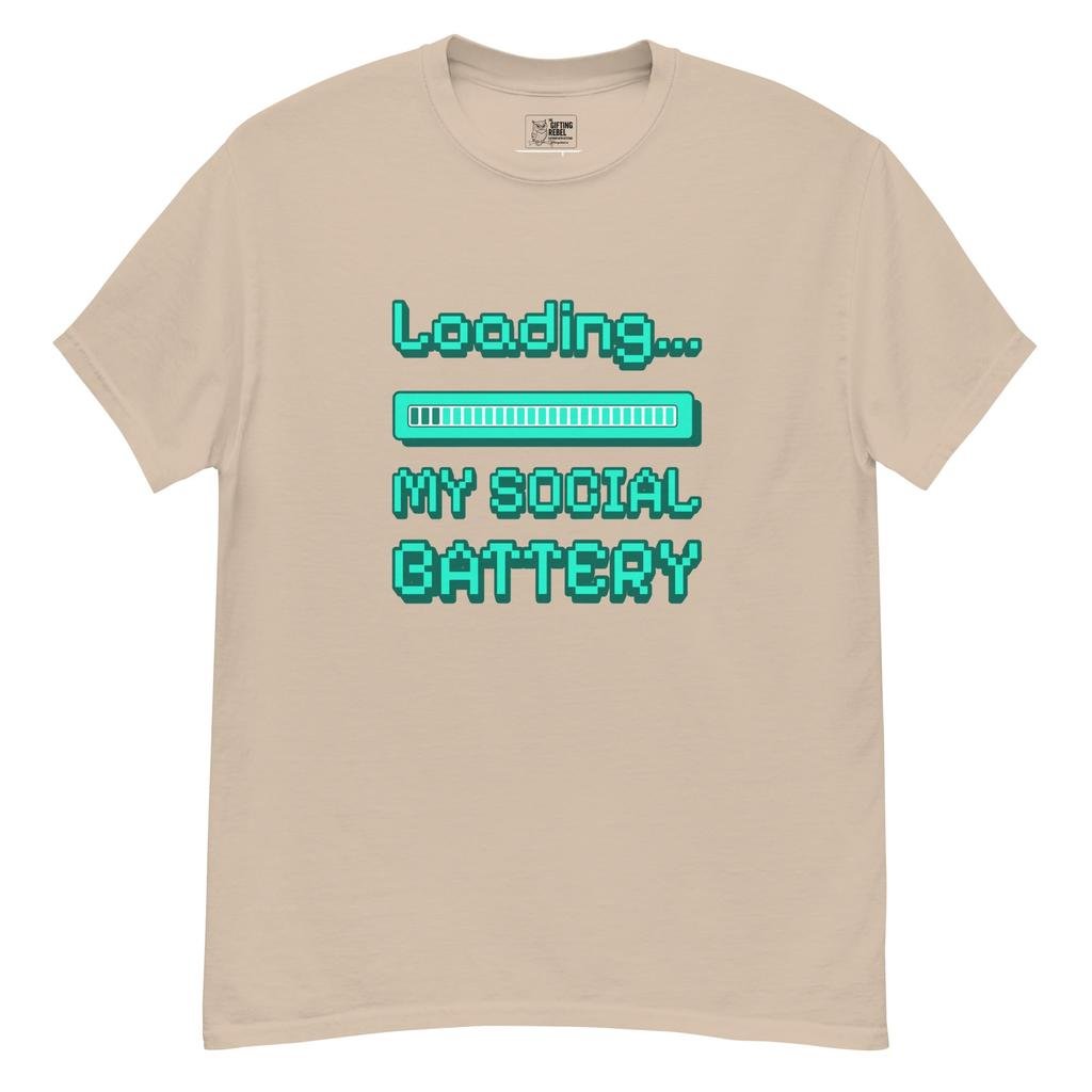 Loading… My Social Battery - Retro Pixel Tee