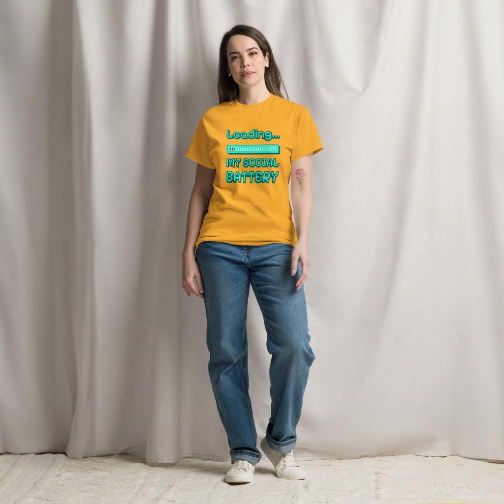 Loading… My Social Battery - Retro Pixel Tee