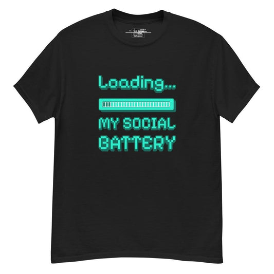 Loading… My Social Battery - Retro Pixel Tee
