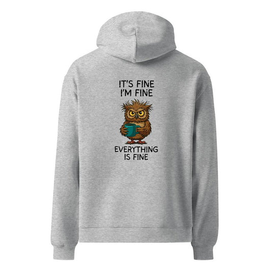 Over Caffeinated Owl Oversized - Hoodie