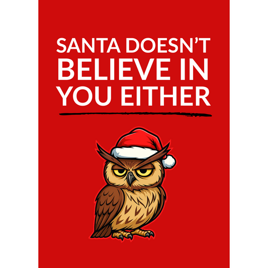 Santa Doesn't Believe in you Either – (Christmas Card)
