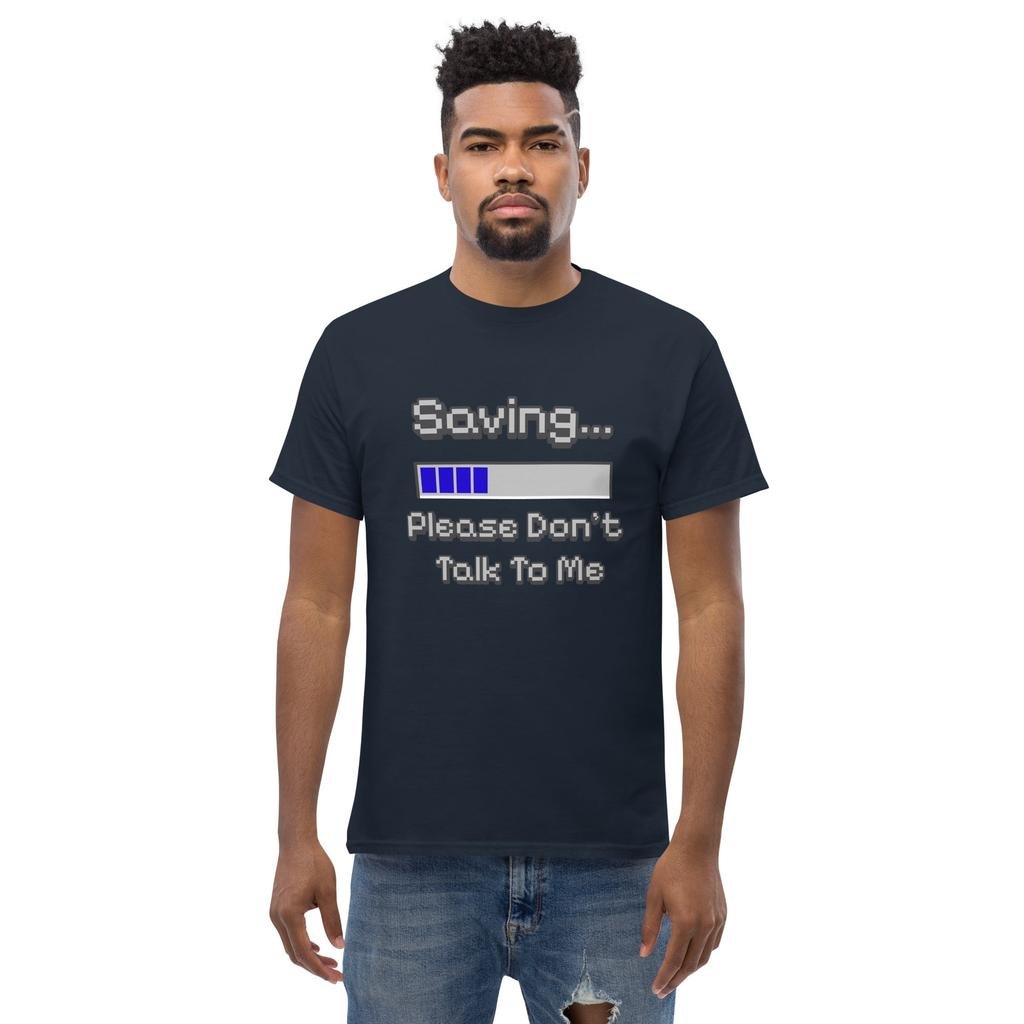 Saving… Please Don’t Talk To Me - Retro Pixel T-Shirt