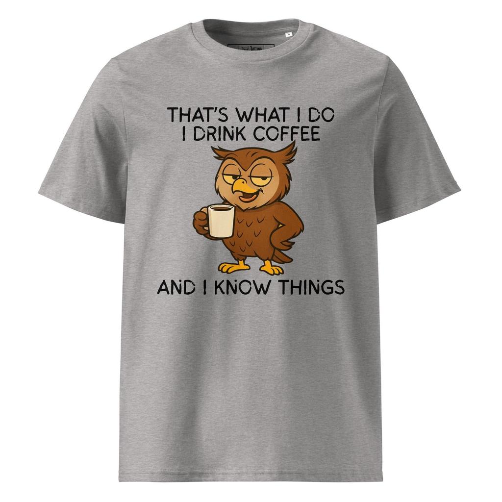 Smug Coffee Gobshite Owl T-Shirt