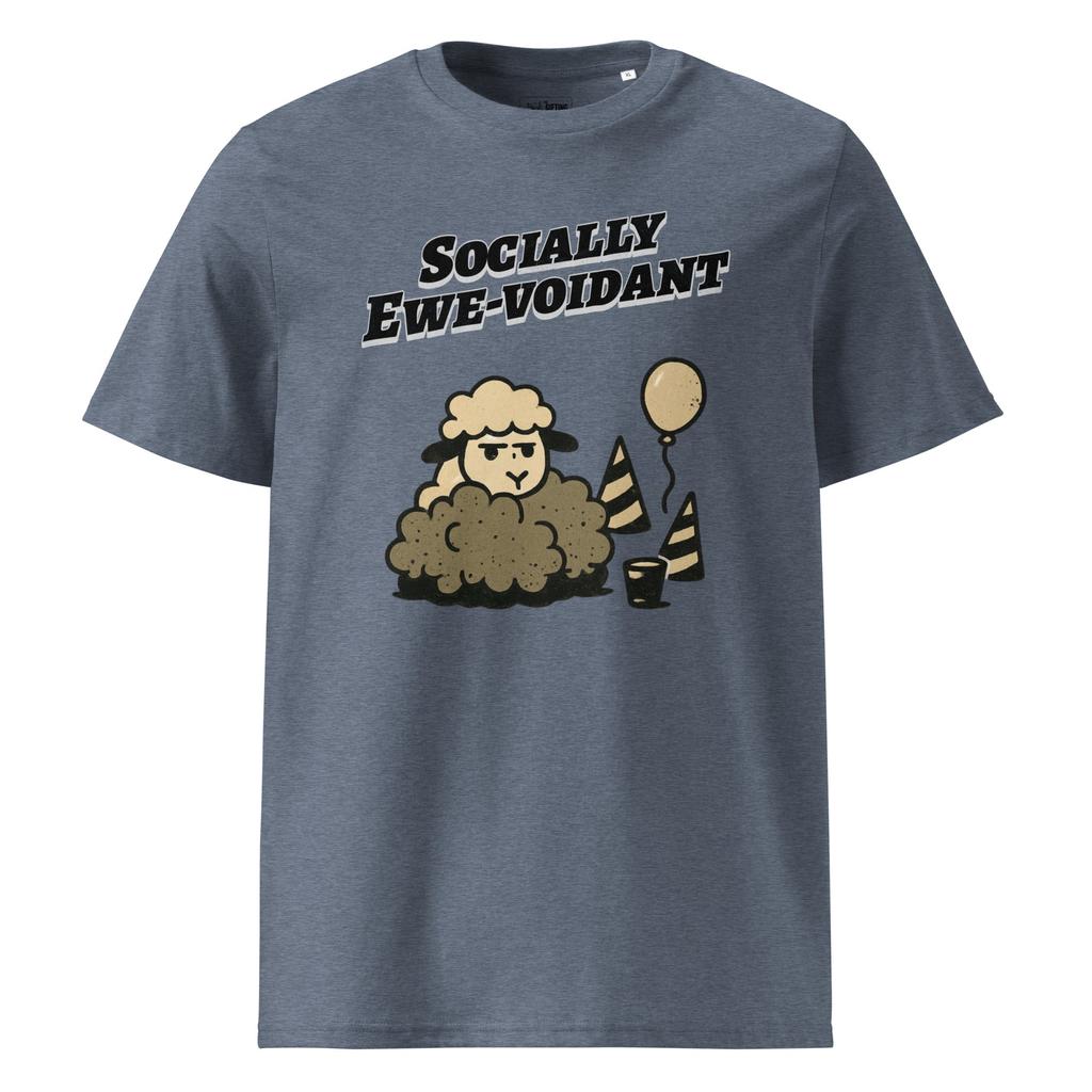 Socially Ewe-Voidant – Organic Punny T-Shirt