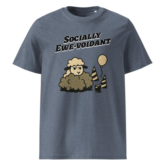 Socially Ewe-Voidant – Organic Punny T-Shirt