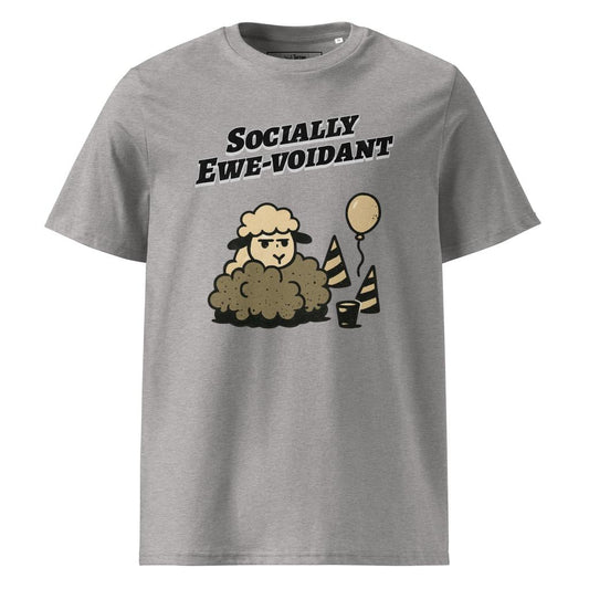 Socially Ewe-Voidant – Organic Punny T-Shirt
